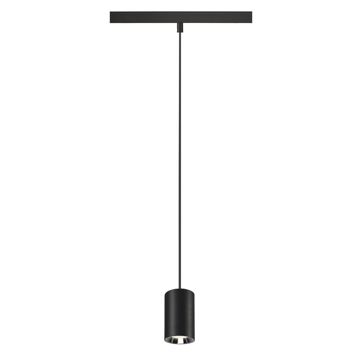 LA 1006803 NUMINOS® XS 48V TRACK DALI závěsné svítidlo, černá / chrom, 8,7W, 740lm, 4000K, CRI90, 55°. - BIG WHITE (SLV)