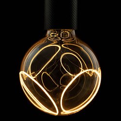 Obrázek pro produkt LED Globe 125 2x schräge Soft Curve LED žárovka, kouřový efekt, E27, PHASE, 6W, 1900K - BIG WHITE (SLV)