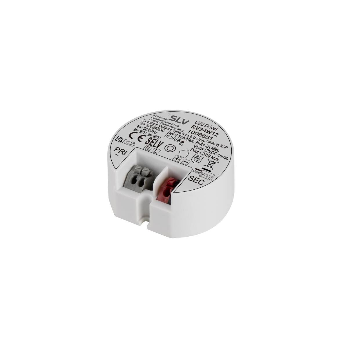 Levně LA 1008651 LED zdroj 12V 24W, kulatý - BIG WHITE (SLV)