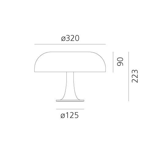 AR 0039070A Stolní lampa NESSINO 4x18W oranžová, průměr 32cm - ARTEMIDE (obrázek 2)