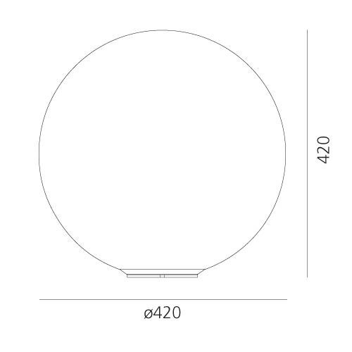 AR 0254010A Stolní svítidlo Dioscuri 42mm sklo foukané 1x205W E27 230V - ARTEMIDE (obrázek 3)