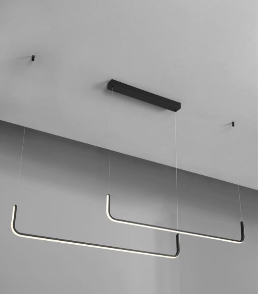 NV 9006088 Závěsné svítidlo STRITA LED 40W 2857lm 3000K stmívatelné pískově černý hliník - NOVALUCE