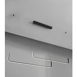 Obrázek pro produkt Závěsné svítidlo STRITA LED 40W 2857lm 3000K stmívatelné pískově černý hliník - NOVALUCE