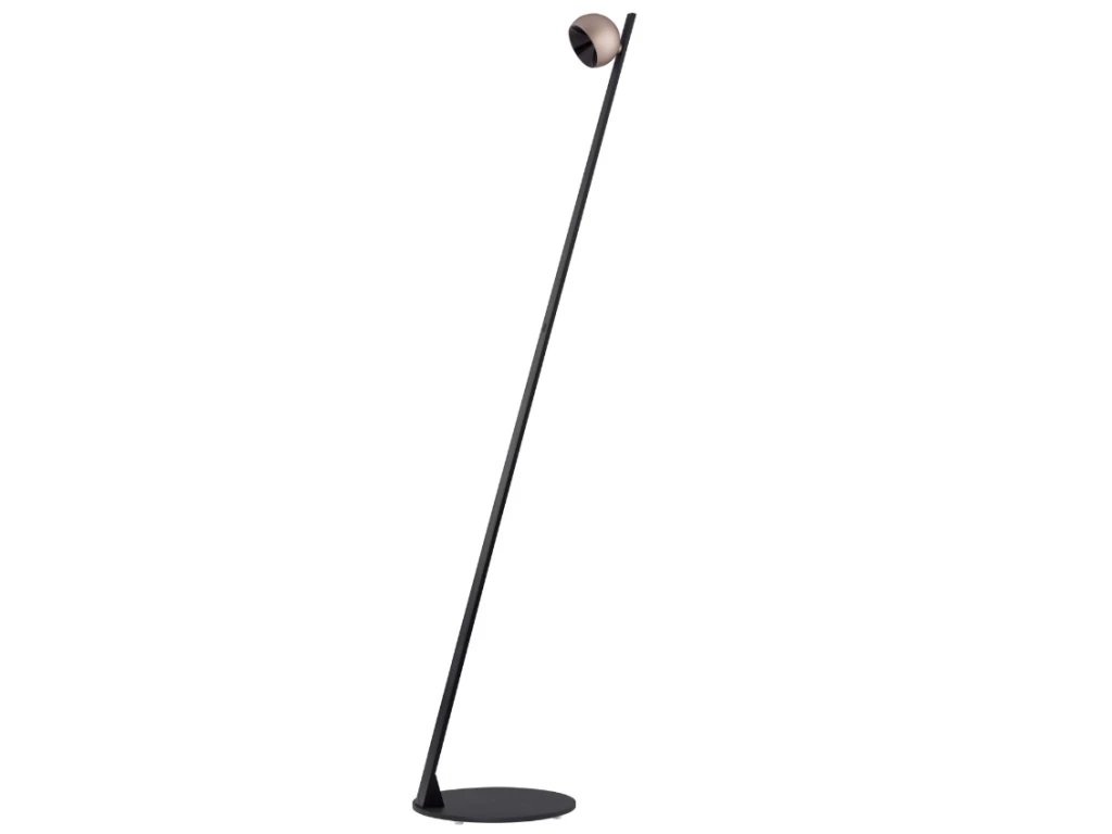 NV 9088124 Stojací lampa dotyková LUSA LED 6W 779lm 3000K černá / šampaň 146,5cm - NOVALUCE