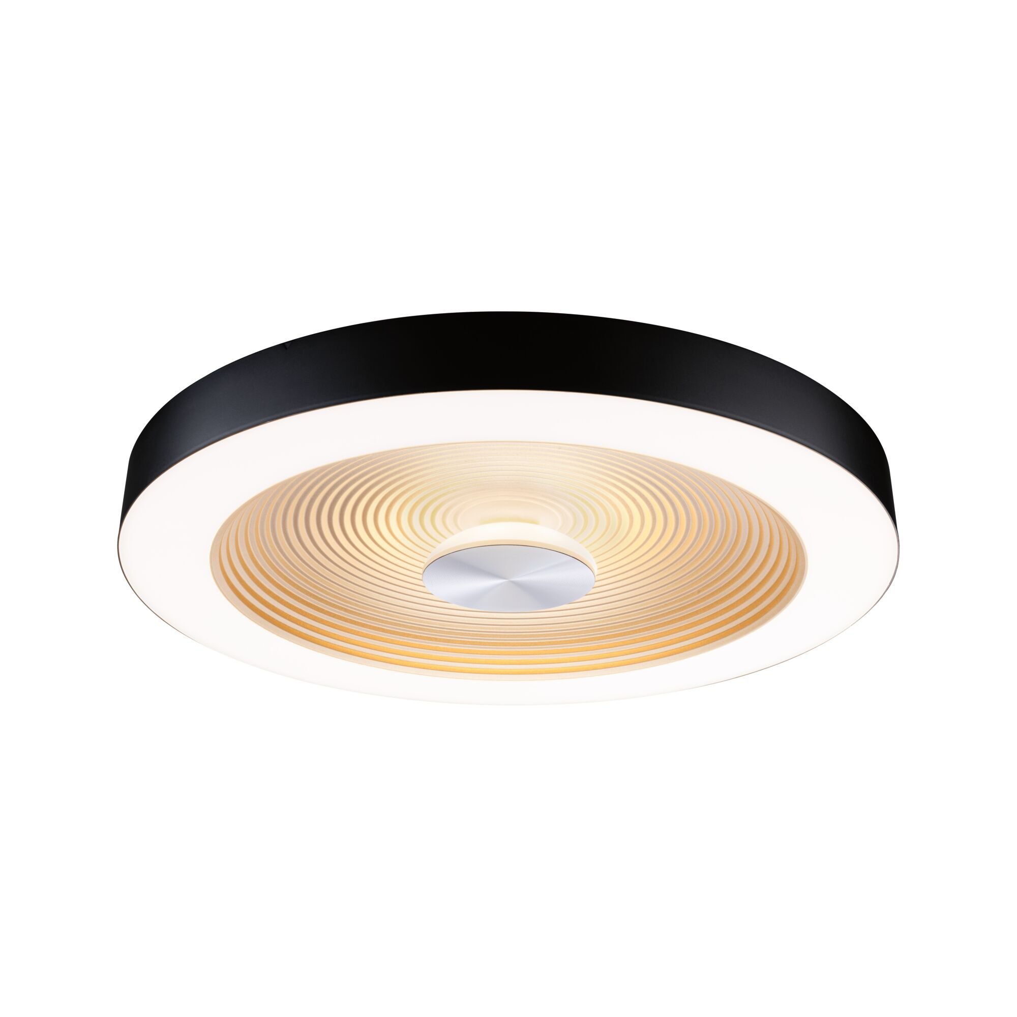 P 71180 LED stropní svítidlo Volea IP44 3000K / 230V 4 / 18,5W stmívatelné černá/zlatá - PAULMANN