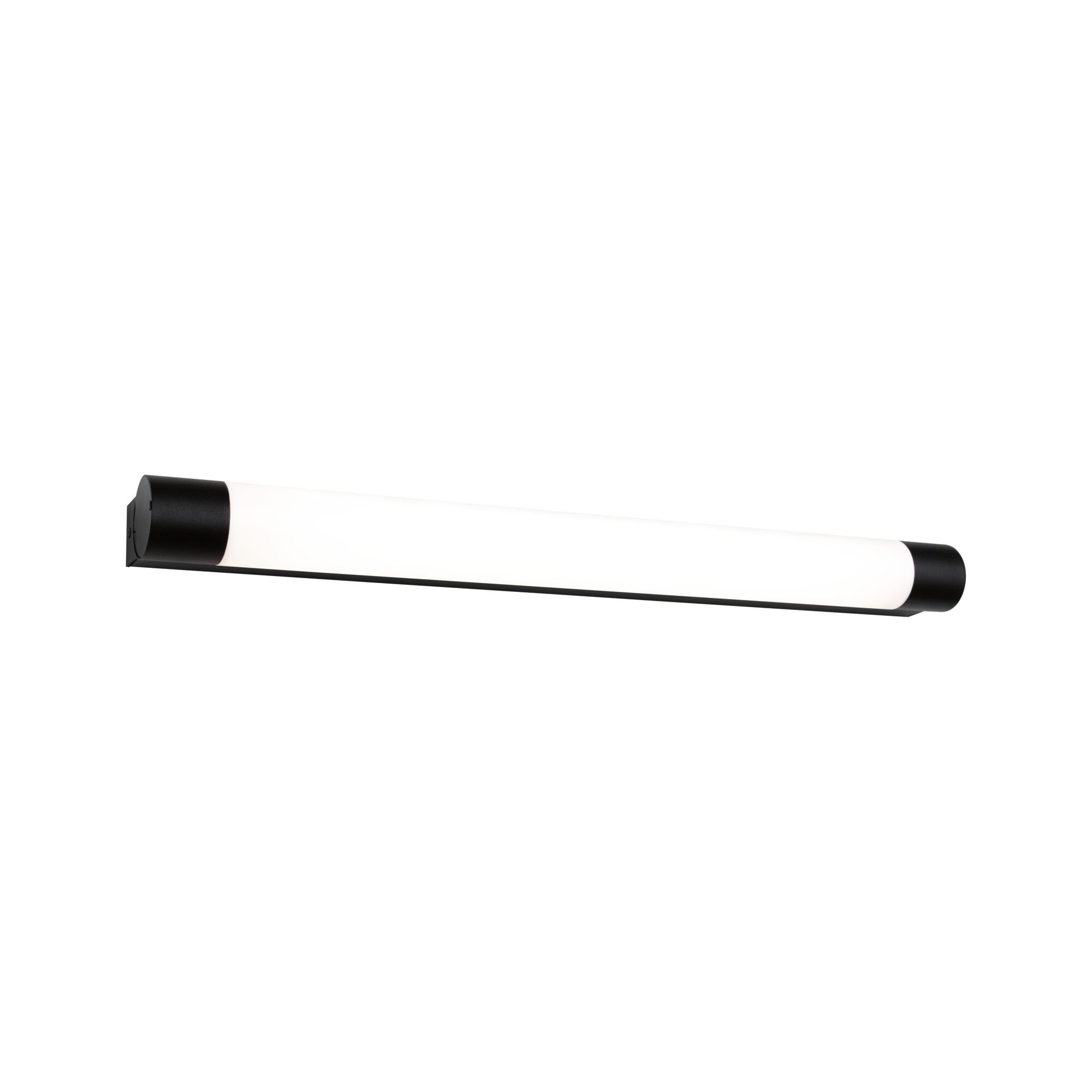 P 71214 Selection Bathroom LED svítidlo k zrcadlu Orgon zásuvka IP44 3000K 230V 10,5W černá - PAULMANN