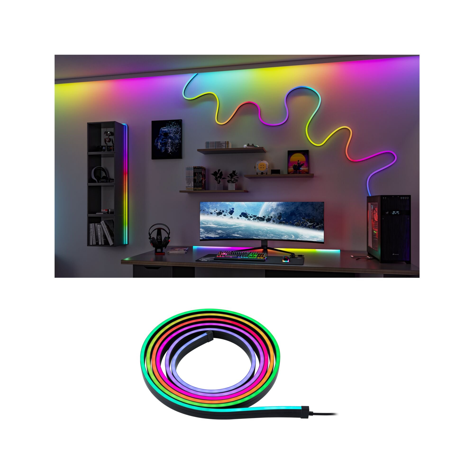 P 79556 EntertainLED LED hadice Black Neon 3m 5W 84 LEDs/m RGB+ - PAULMANN