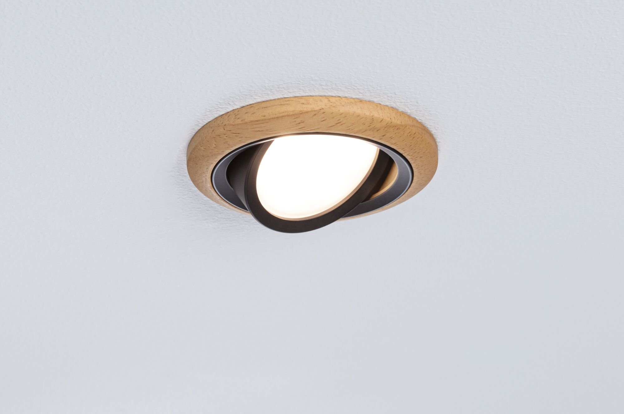 P 92237 LED vestavné svítidlo Lanati 3ks sada kruhové 84mm 30° Coin 3x6W 230V 2700K dub/černá mat - PAULMANN (obrázek 3)