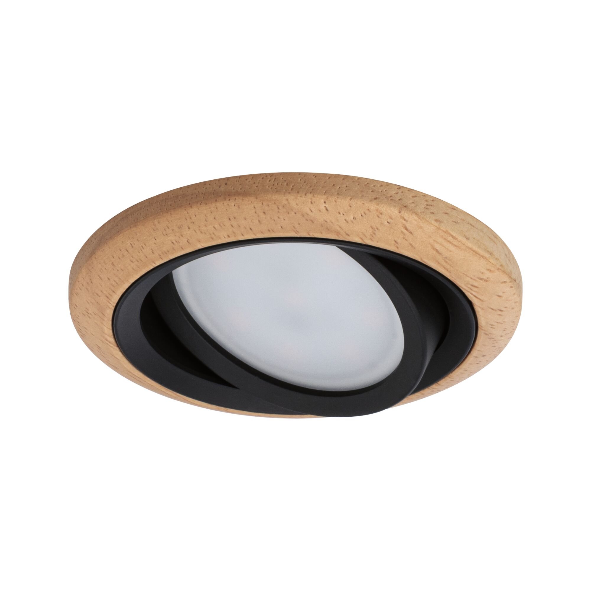 P 92237 LED vestavné svítidlo Lanati 3ks sada kruhové 84mm 30° Coin 3x6W 230V 2700K dub/černá mat - PAULMANN (obrázek 5)