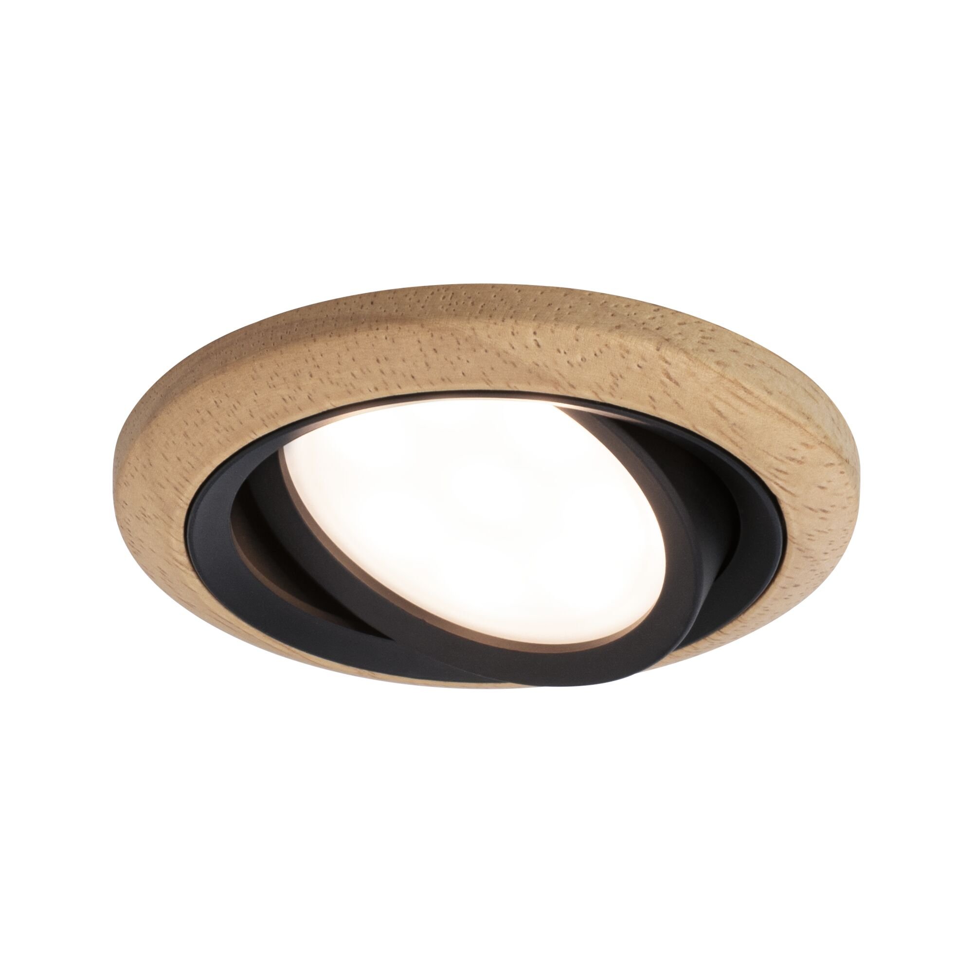 P 92237 LED vestavné svítidlo Lanati 3ks sada kruhové 84mm 30° Coin 3x6W 230V 2700K dub/černá mat - PAULMANN (obrázek 6)