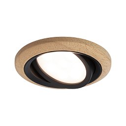 Obrázek pro produkt LED vestavné svítidlo Lanati spot kruhové 84mm 30° Coin 6W 230V 2700K dub/černá mat - PAULMANN