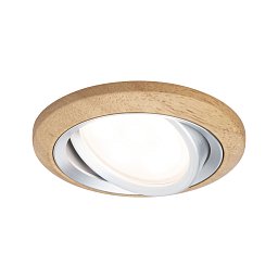 Obrázek pro produkt LED vestavné svítidlo Lanati spot kruhové 84mm 30° Coin 6W 230V 2700K dub/hliník broušený - PAULMANN