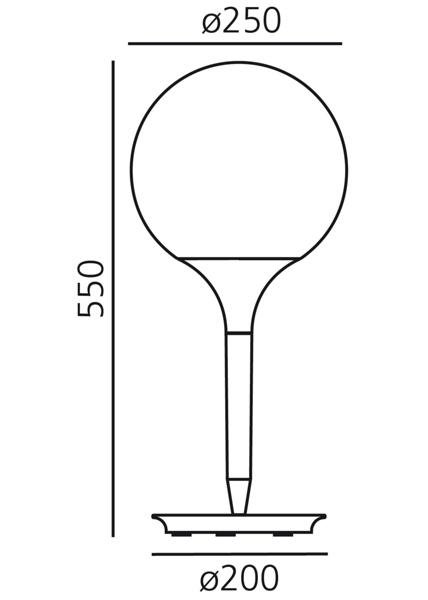AR 1050010A Stolní svítidlo Castore 25 max.100W sklo - ARTEMIDE (obrázek 2)