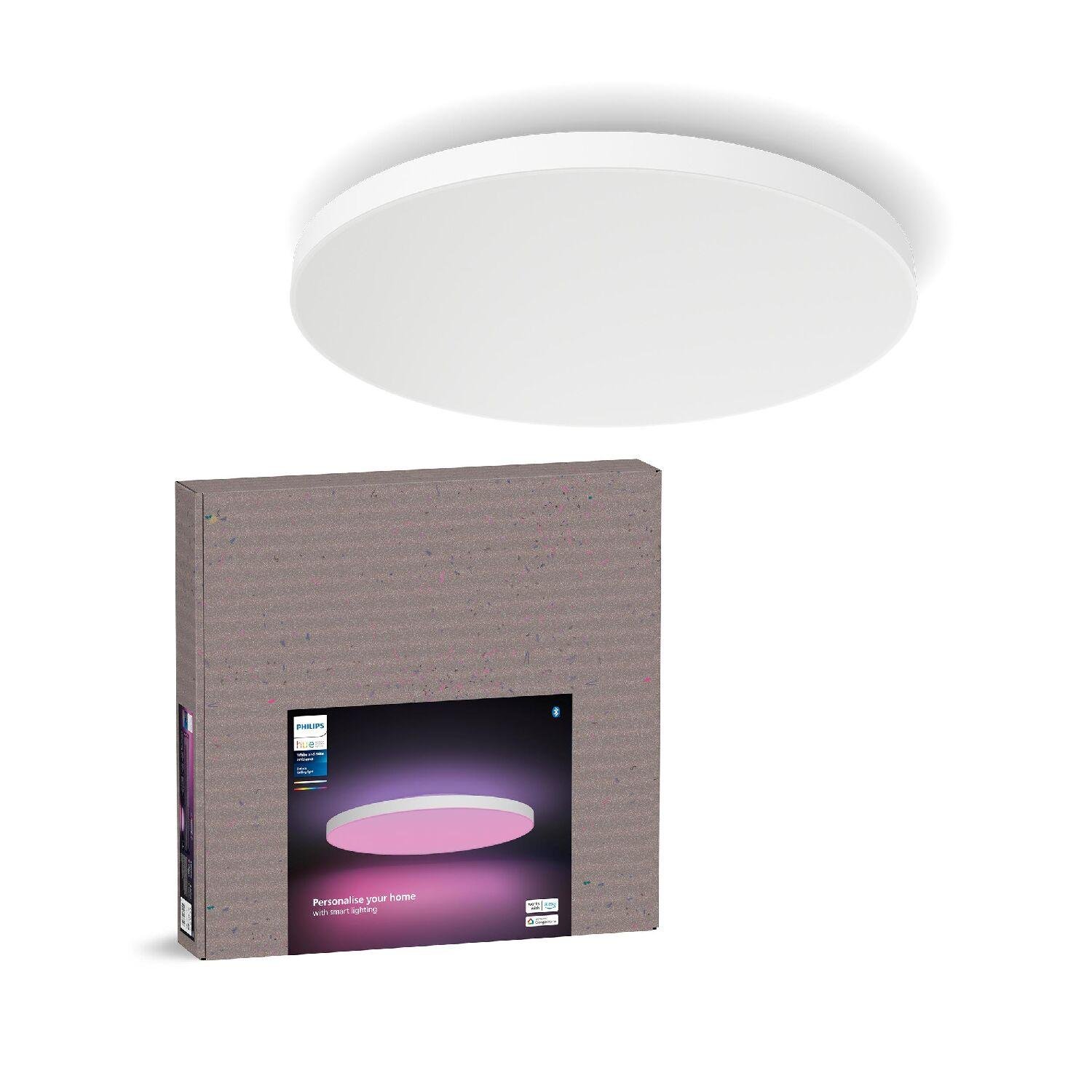 Levně PH 8720169277557 Hue WACA Datura XL stropní svítidlo LED 67W 5390lm 2000-6500K RGB 57,4cm kulaté IP20, bílé - PHILIPS