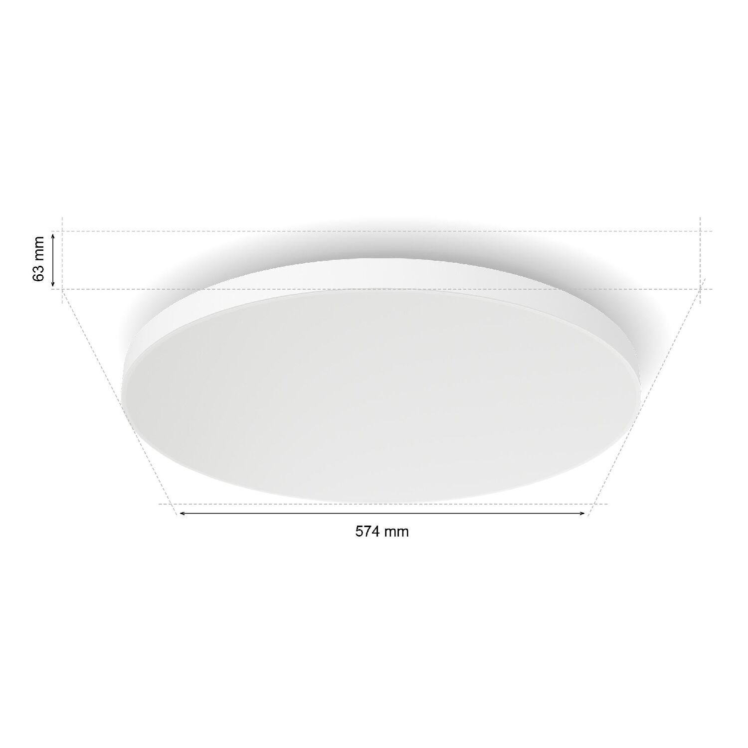 PH 8720169277557 Hue WACA Datura XL stropní svítidlo LED 67W 5390lm 2000-6500K RGB 57,4cm kulaté IP20, bílé - PHILIPS (obrázek 4)