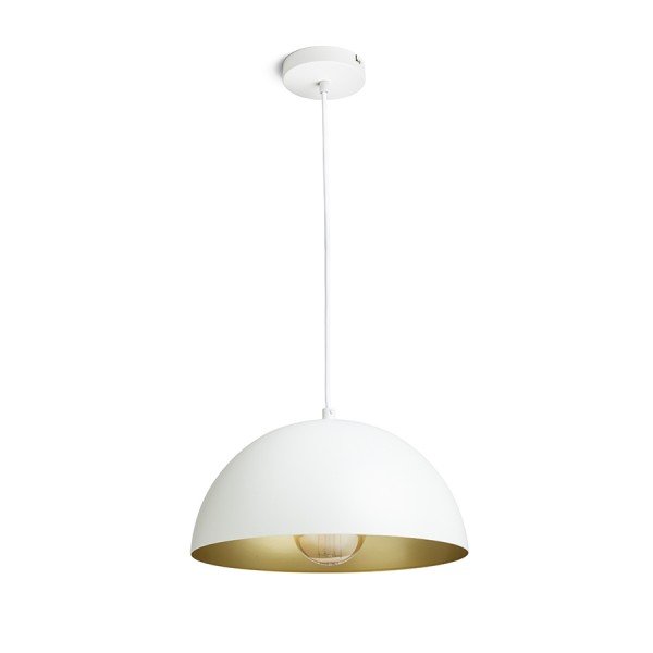 RED R14108 GLADYS 30 závěsná bílá/zlatá 230V E27 15W - RED - DESIGN RENDL