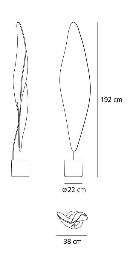 AR 1504010A Stojací lampa COSMIC LEAF TERRA 1x100W Halo, IP20, 192cm - ARTEMIDE (obrázek 2)