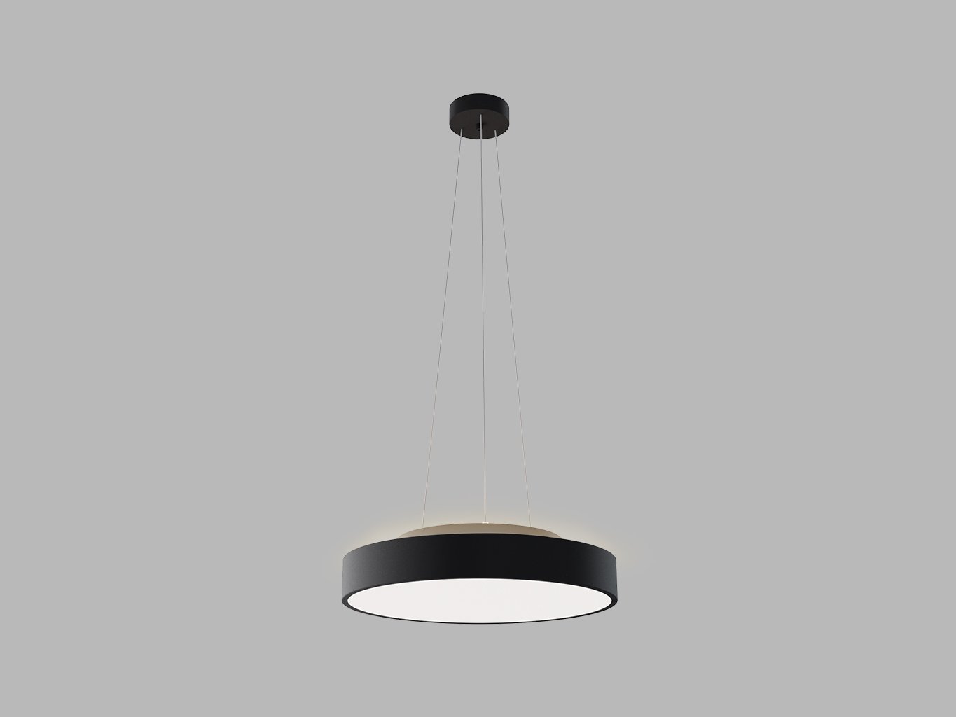 LED2 3275553D LED2 Závěsné svítidlo RINGO II 40 P/N-Z, B DALI/PUSH DIM 32+8W 3000K/4000K černá - LED2 Lighting