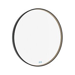 Obrázek pro produkt Černé kulaté LED zrcadlo 90cm se dvěma dotykovými senzory - NIMCO