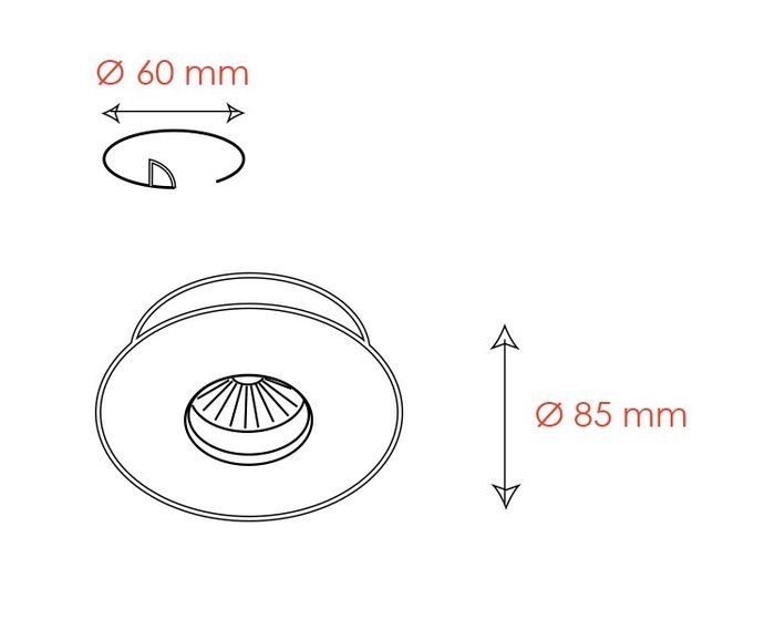 BPM 2005 Vestavné svítidlo Aluminio Oro, zlatá, 1x50W, 12V, IP65 - BPM (obrázek 3)