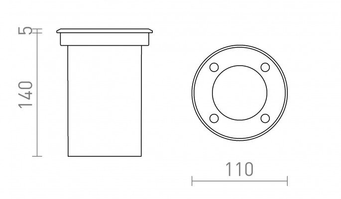 RED R14096 ORBU R zápustná nerezová ocel 230V GU10 15W IP67 - RED - DESIGN RENDL (obrázek 6)