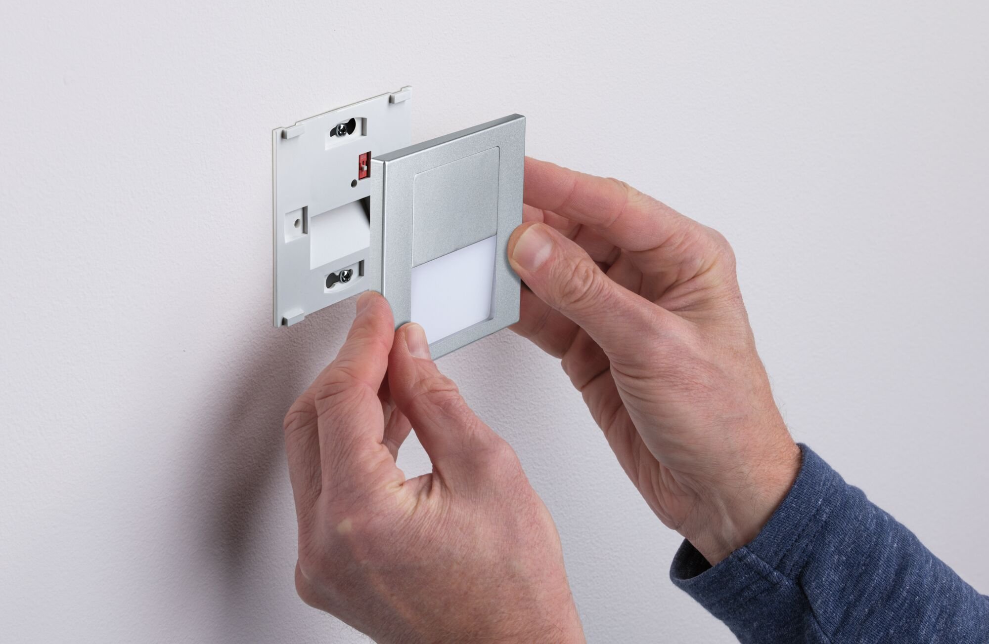 P 80000 LED vestavné svítidlo do zdi Tsaro hranaté 80x36mm 1W 230V 2700K matný chrom - PAULMANN (obrázek 7)