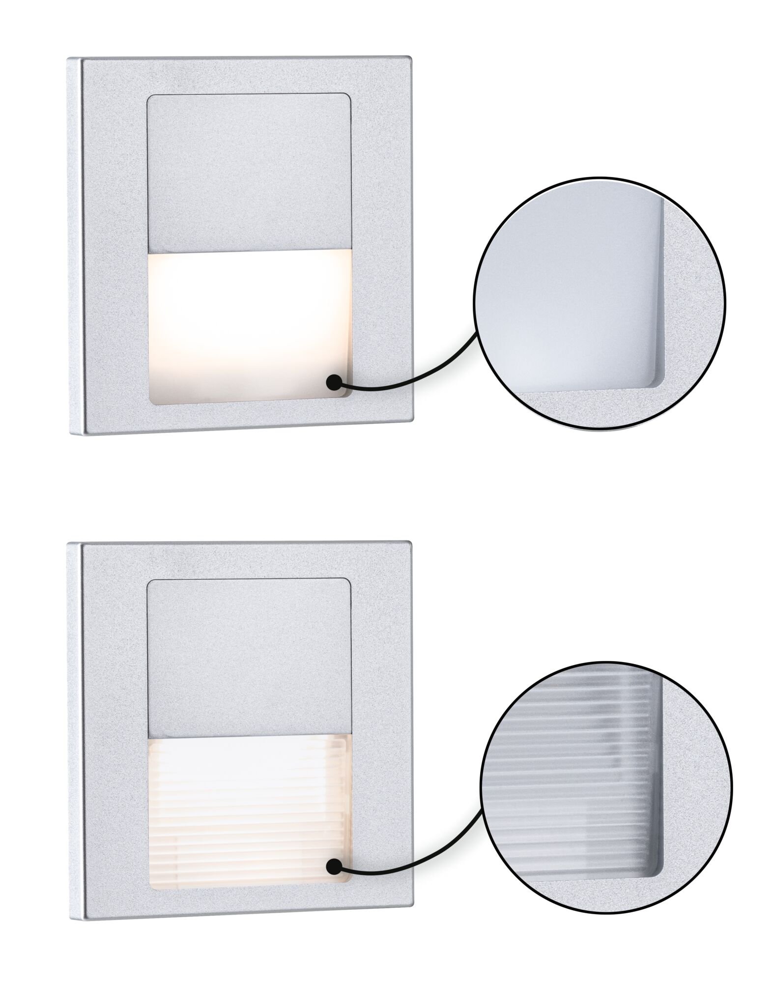 P 80000 LED vestavné svítidlo do zdi Tsaro hranaté 80x36mm 1W 230V 2700K matný chrom - PAULMANN (obrázek 8)