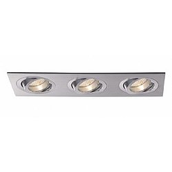 Obrázek pro produkt Vestavné svítidlo Aluminio Plata, kart.hliník 3x 7W 230V - BPM