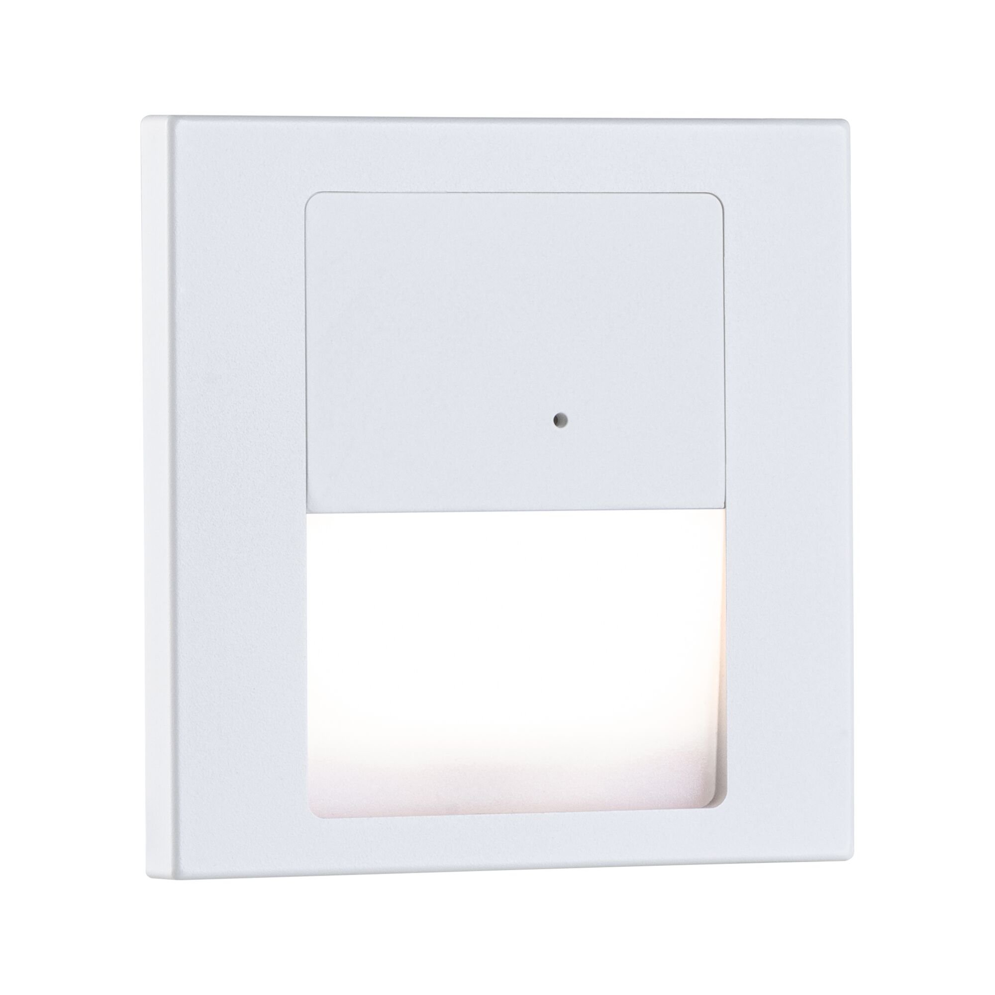 P 80002 LED vestavné svítidlo do zdi Tsaro hranaté 80x36mm 1W 230V 2700K bílá mat čidlo - PAULMANN