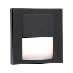 Obrázek pro produkt LED vestavné svítidlo do zdi Tsaro hranaté 80x36mm 1W 230V 2700K černá mat čidlo - PAULMANN