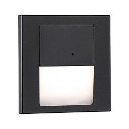 Obrázek pro produkt LED vestavné svítidlo do zdi Tsaro hranaté 80x36mm 1W 230V 2700K černá mat čidlo - PAULMANN