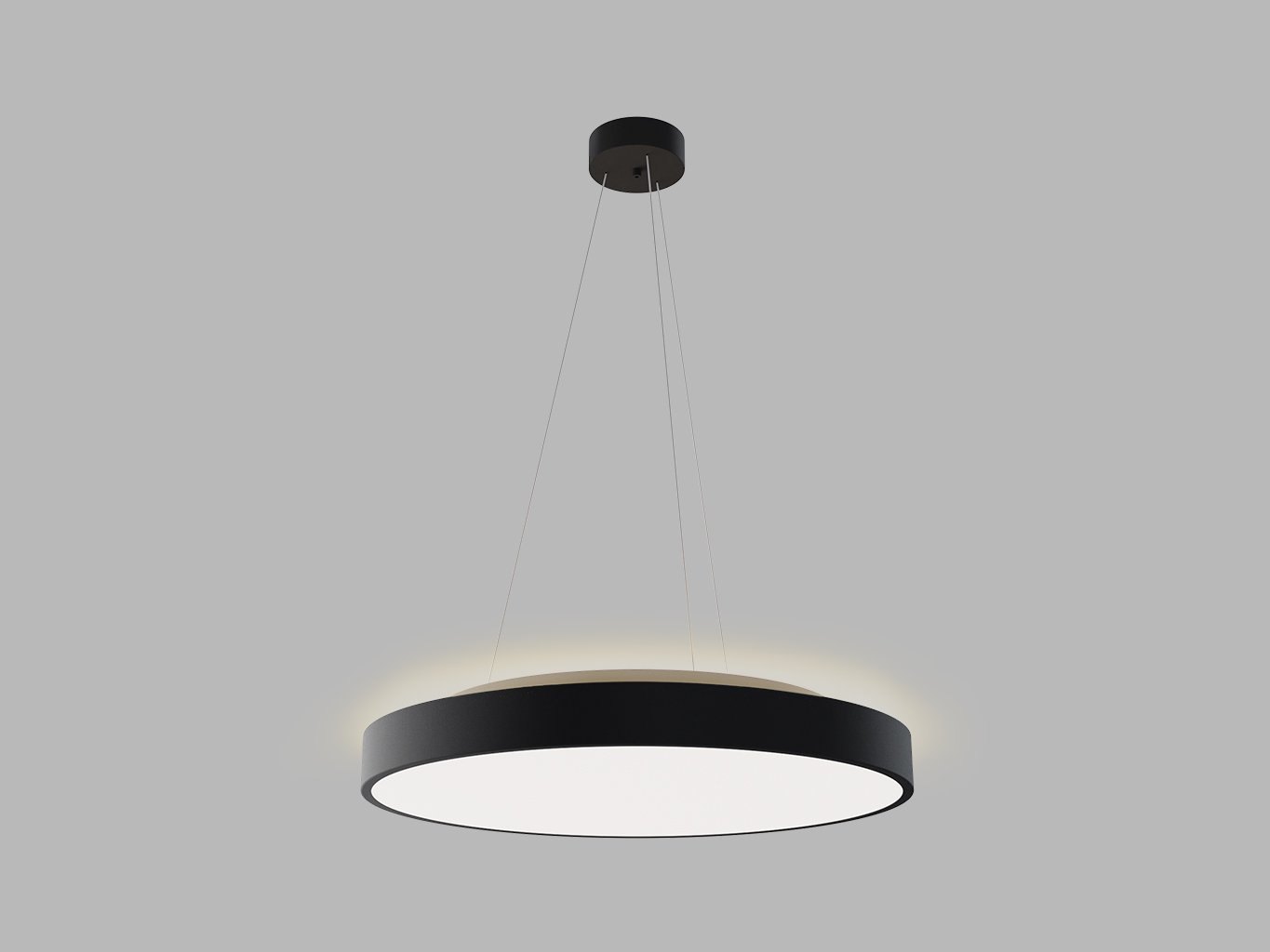 LED2 3275653DTW Závěsné svítidlo RINGO II 60 P/N-Z, B DALI TW/PUSH TW 55+10W 3000K-4000K černá - LED2 Lighting