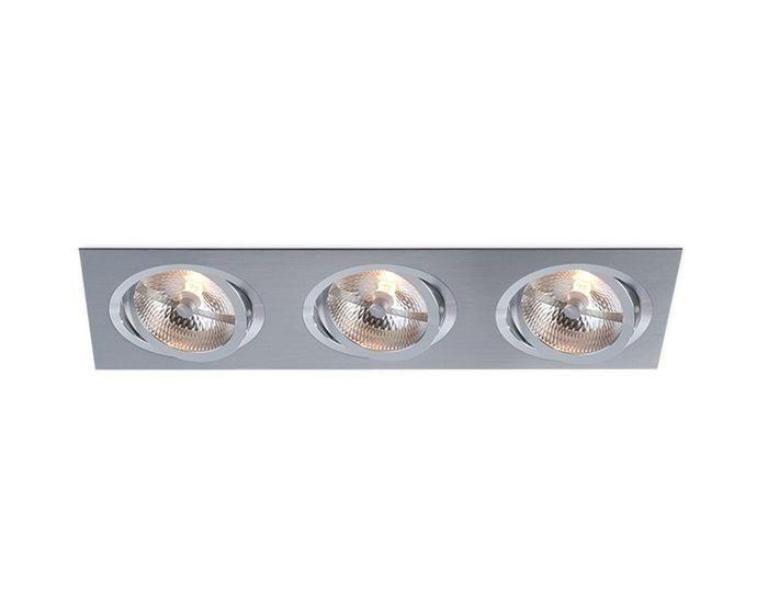 BPM 3052CDMR Vestavné svítidlo Aluminio Plata, kartáčovaný hliník 3x70W, 230V - BPM (obrázek 2)