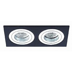 Obrázek pro produkt Vestavné svítidlo Aluminio Negro, černá 2x 7W LED 230V - BPM