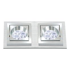 Obrázek pro produkt Vestavné svítidlo Aluminio Plata kartáč.hliník 2x 7W LED 230V - BPM