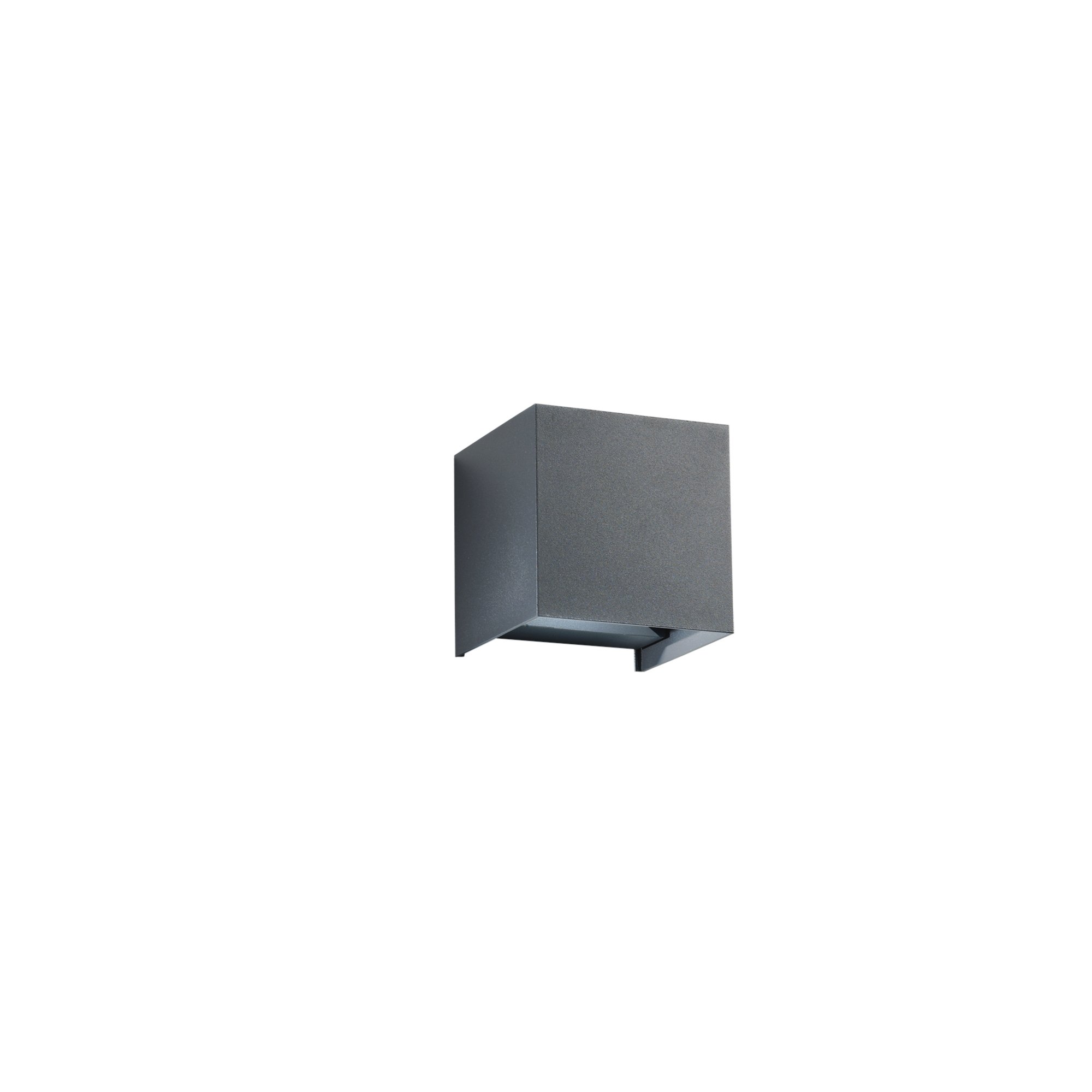 FAN LED-W-ALFA-20-ANT Nástěnné svítidlo LED ALFA antracit 2x10 W 1800 lm CCT 3000-4000 K IP54 12x12x12 cm - FANEUROPE