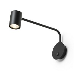 Obrázek pro produkt FILIP s ramenem černá 230V GU10 5W - RED - DESIGN RENDL
