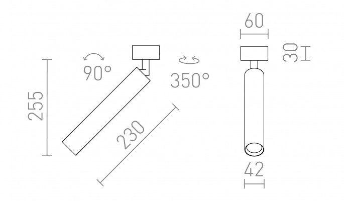 RED R14470 DARRIN R přisazená bílá 230V LED 6W 24° 3000K - RED - DESIGN RENDL (obrázek 6)