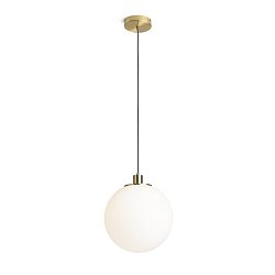 Obrázek pro produkt BOULDER 30 závěsná opálové sklo/česaná mosaz 230V E27 15W - RED - DESIGN RENDL