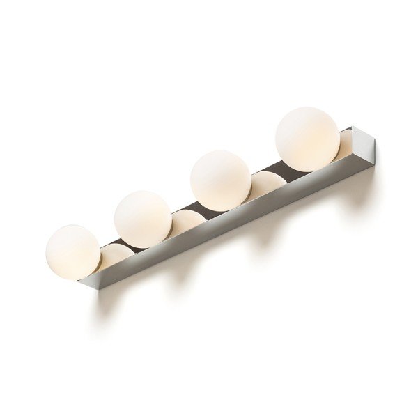 RED R14390 DOMINO IV nástěnná chrom/opálové sklo 230V G9 4x6W IP44 - RED - DESIGN RENDL