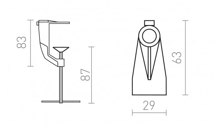 RED R14290 EMA úchyt ke stolu bílá  - RED - DESIGN RENDL (obrázek 3)