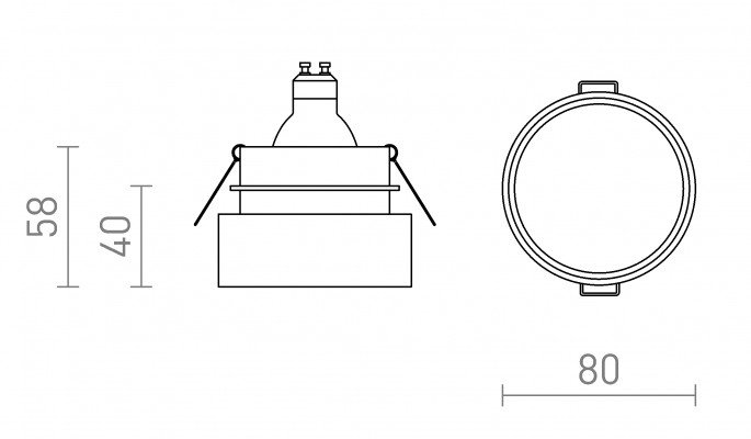 RED R14254 TORD zápustná černá 230V GU10 9W - RED - DESIGN RENDL (obrázek 6)