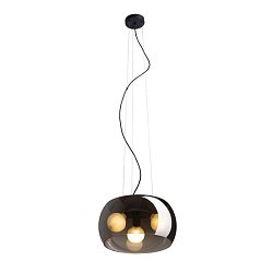 Obrázek pro produkt AMANDA závěsná matná černá kouřové sklo 230V E27 3x15W - RED - DESIGN RENDL