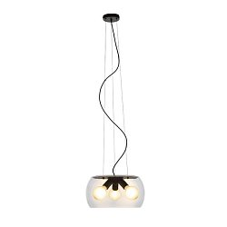 Obrázek pro produkt AMANDA závěsná matná černá čiré sklo 230V E27 3x15W - RED - DESIGN RENDL
