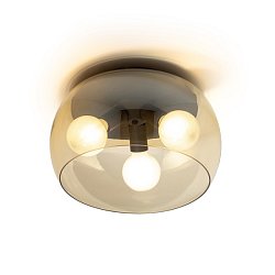 Obrázek pro produkt AMANDA stropní matná černá jantarové sklo 230V E27 3x15W - RED - DESIGN RENDL