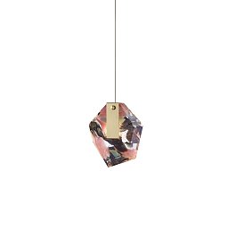 Obrázek pro produkt Závěsné svítidlo FRAGMENTS short flamingo mint / zlatá bez rozety - BOMMA