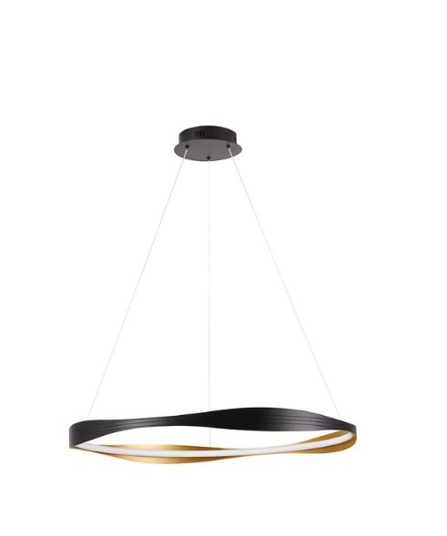 NV 9030643 AKCE - Závěsné svítidlo DOBI CCT černé / zlaté LED 40W 1472lm 2700-5000K stmívatelné - NOVA LUCE