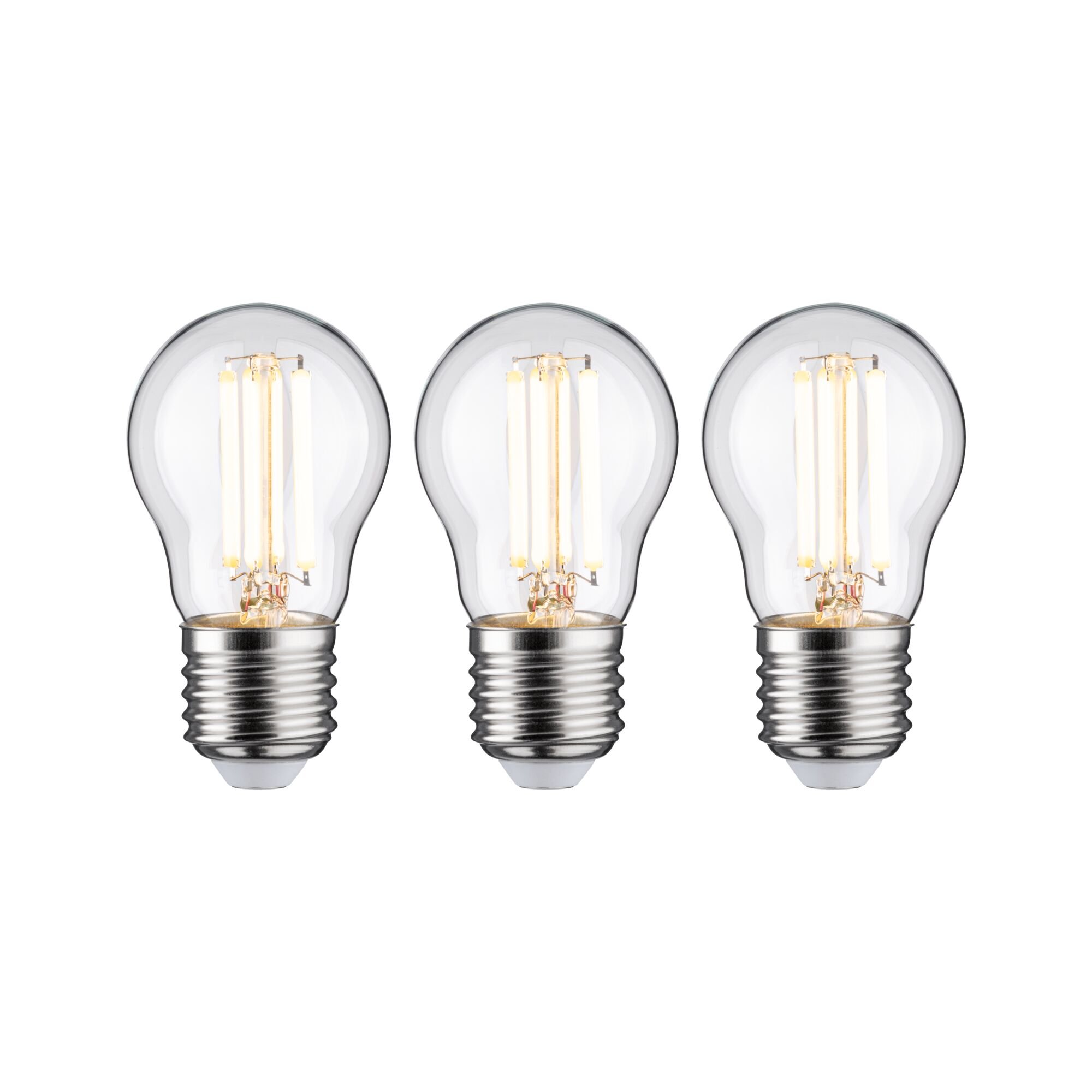 P 29215 Eco-Line Filament 230V LED kapka E27 3ks sada 80 mm 2,5W 3000K čirá - PAULMANN