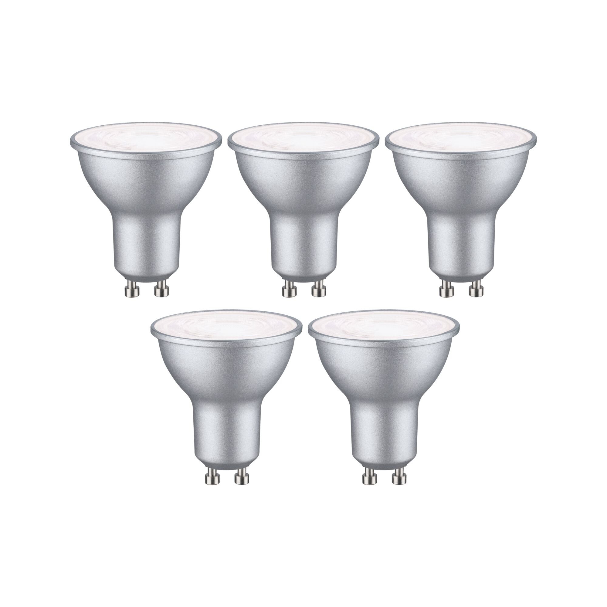 P 29236 Standard 230V LED reflektor GU10 5ks sada 4,9W 4000K hliník - PAULMANN