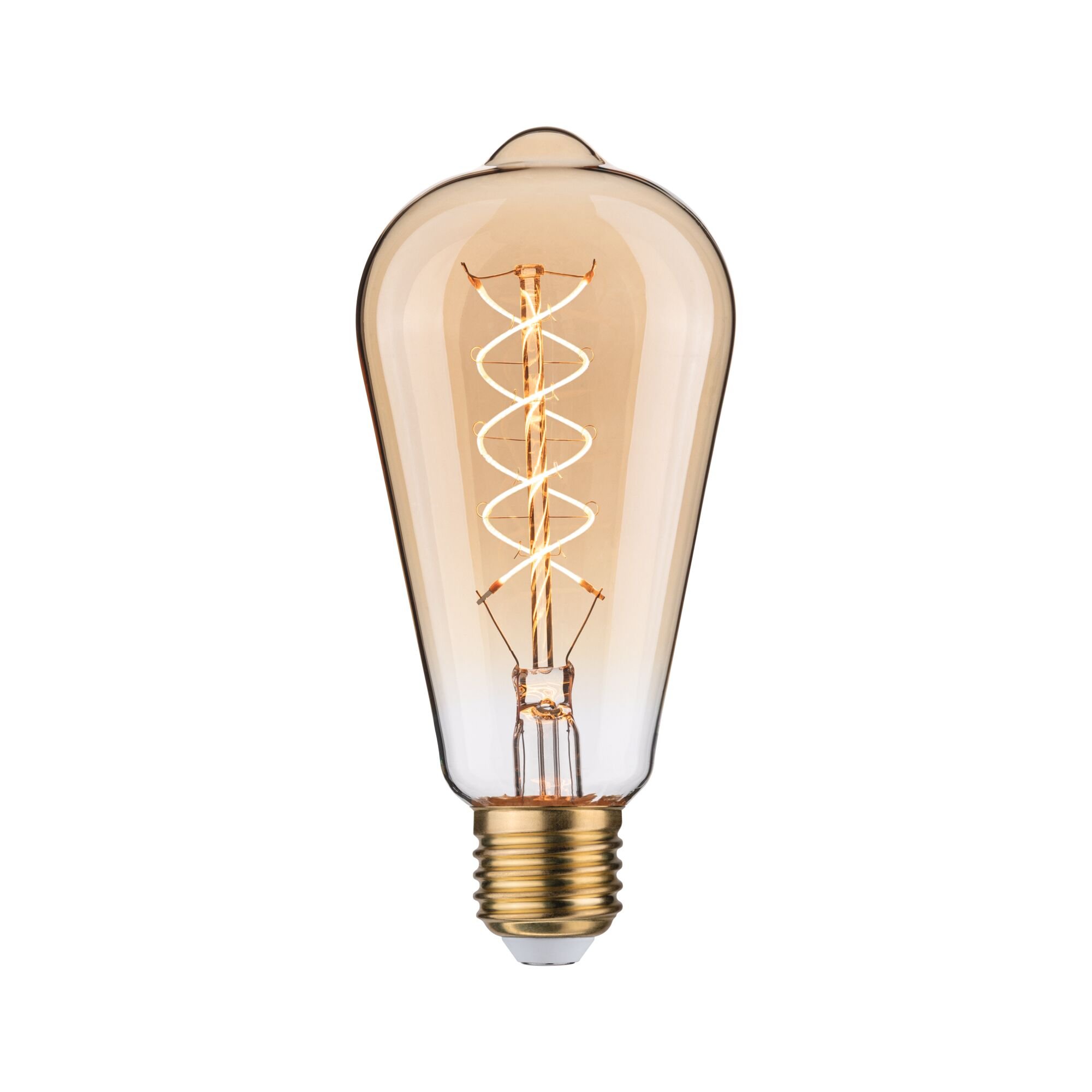 P 29242 Rustic Shine Standard 230V LED žárovka E27 Filament S-Form 4,2W 1800K stmívatelné zlatá - PAULMANN